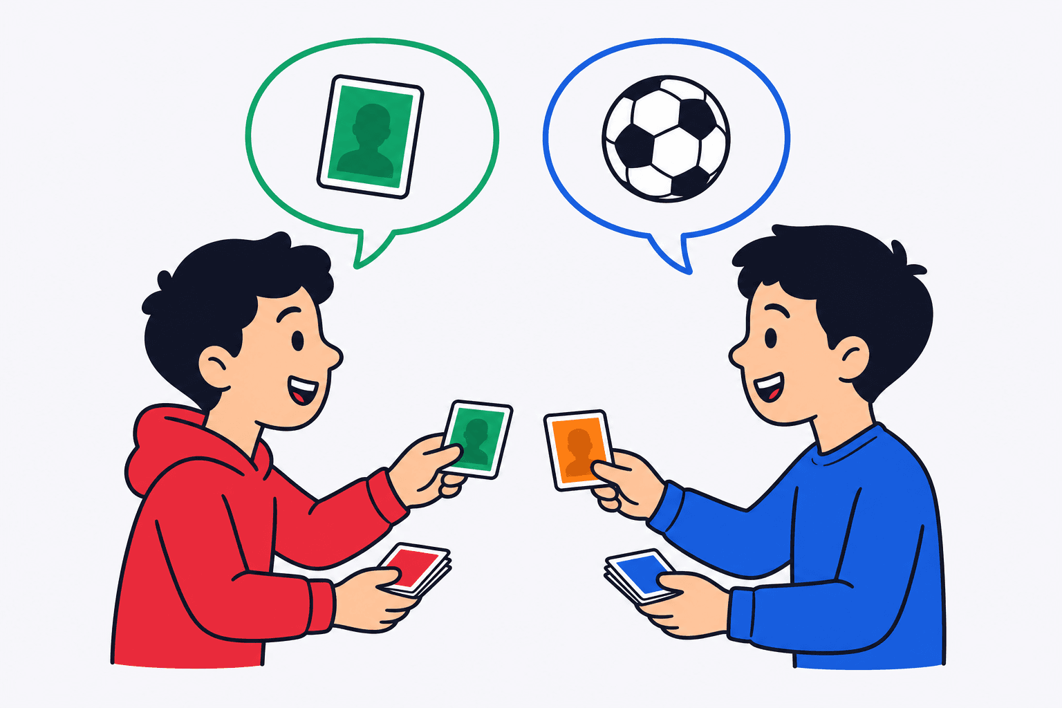 Two people chatting and exchanging stickers